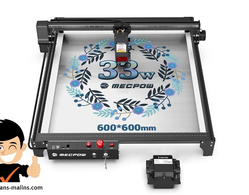 grand graveur laser 33w mecpow x5 pro avec pompe à air