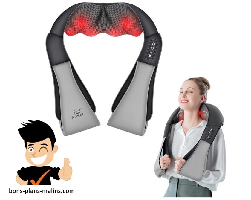 masseur de cou chauffant snailax en promotion