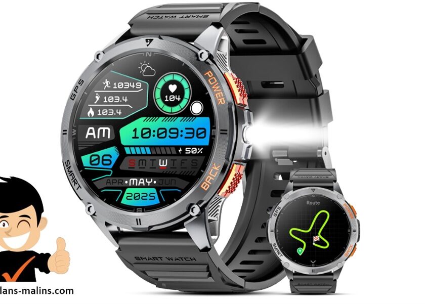 promotion joautrial k67 montre connectée sport gps à écran amoled