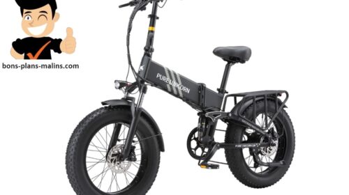 Vélo électrique pliable PURE UNICORN U4 en promotion à 889€ (pneus larges, 1000W)