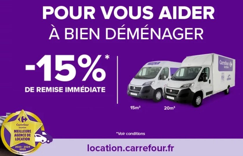 15% de remise sur la location de véhicules utilitaires avec carrefour location