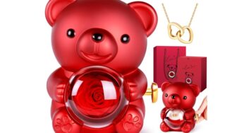 Boîte cadeau ours & rose éternelle : Émotion garantie à seulement 21,89€ ! 🎁✨