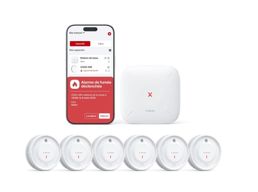 pack sécurité connectée x sense xs0d mr61 6 détecteurs + 1 station