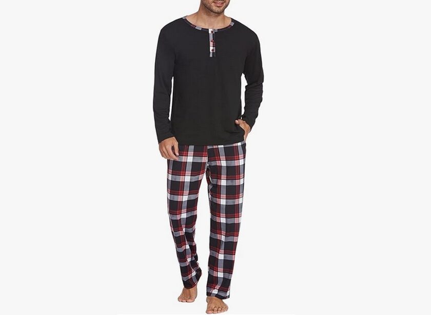 50% de réduction sur le lot de 2 pyjamas homme manches longues ekouaer