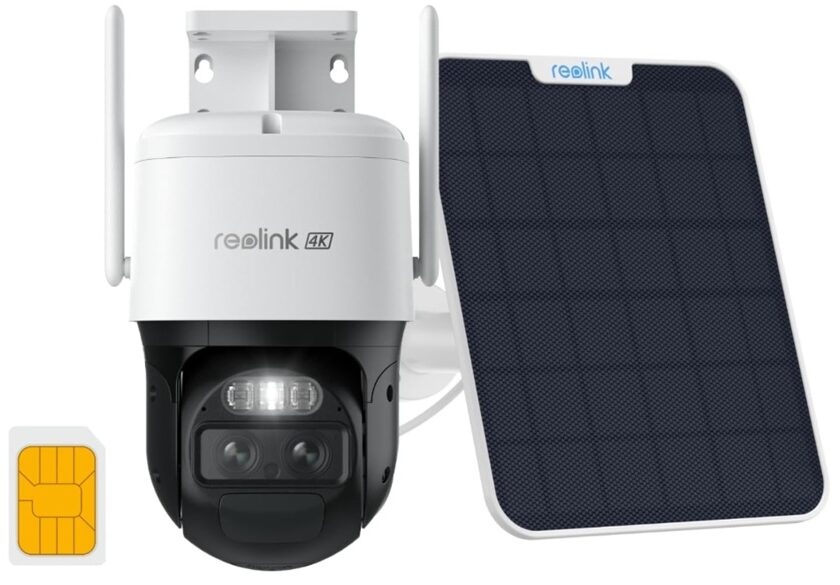 caméra de surveillance extérieure 4g à prix imbattable reolink trackmix lte avec panneau solaire