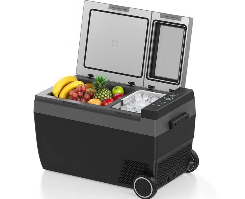 promotion glacière de voiture 45l avec machine à glaçons mudiro mr a45