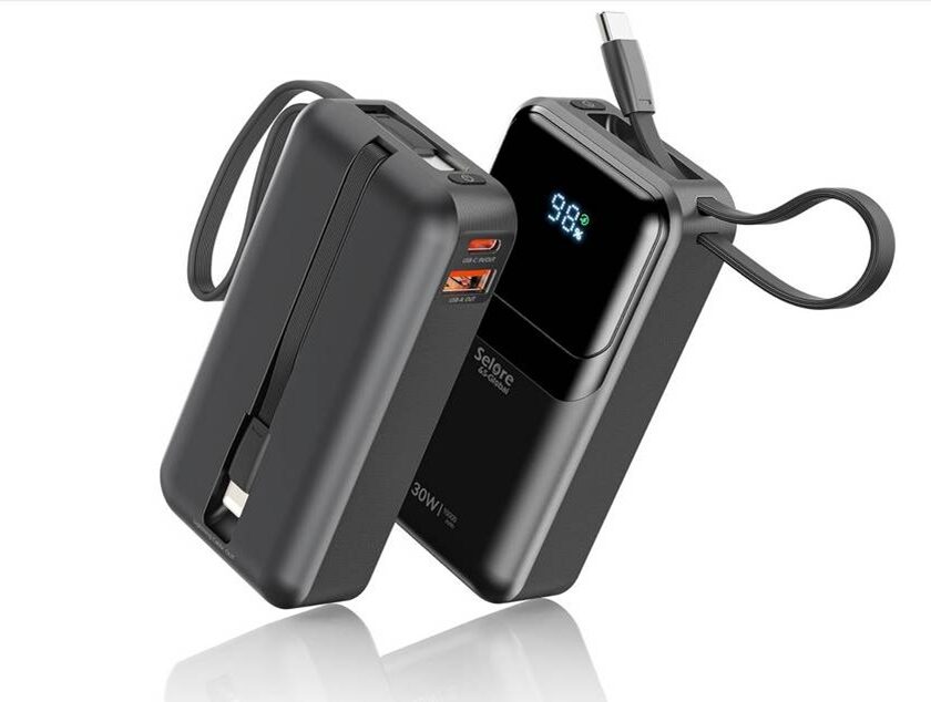 Charge rapide 30 w et câbles intégrés : Le bon plan du jour sur la power bank Selore & S-Global à 16,19 € ! bon plan du jour sur la power bank selore & s global