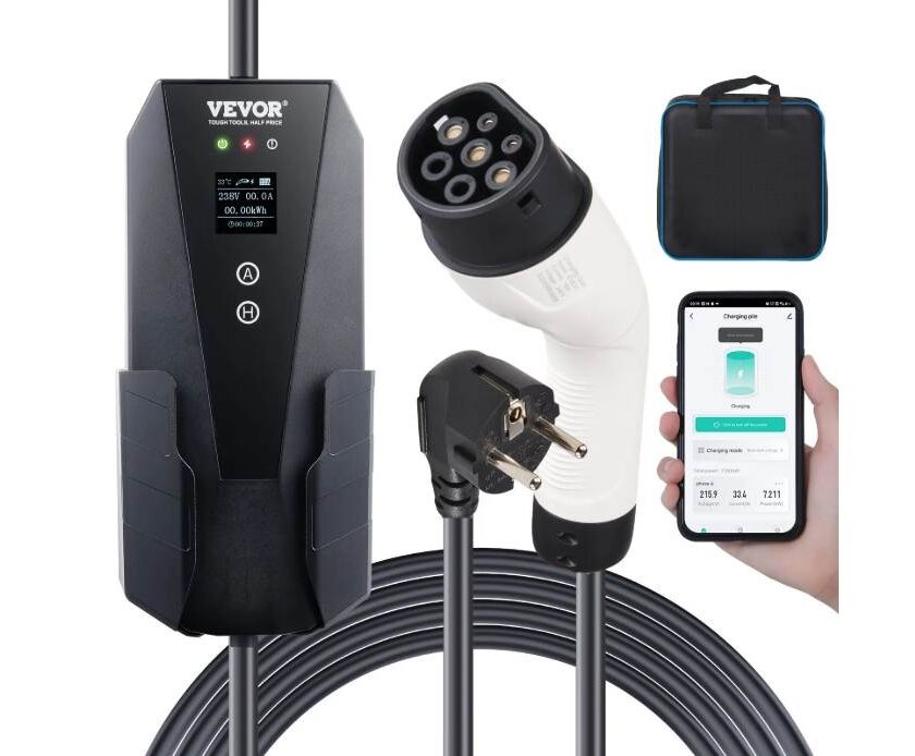 Borne de recharge VEVOR 16 A 3,7 kW avec câble de 8,6 m à 115,89 € : la solution portable et intelligente pour recharger votre voiture électrique 🚗⚡ borne de recharge vevor 16 a 3,7 kw avec câble de 8,6 m