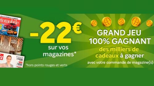 Abonnements magazines avec de fortes remises sur France Abonnements (-22€ sans mini)