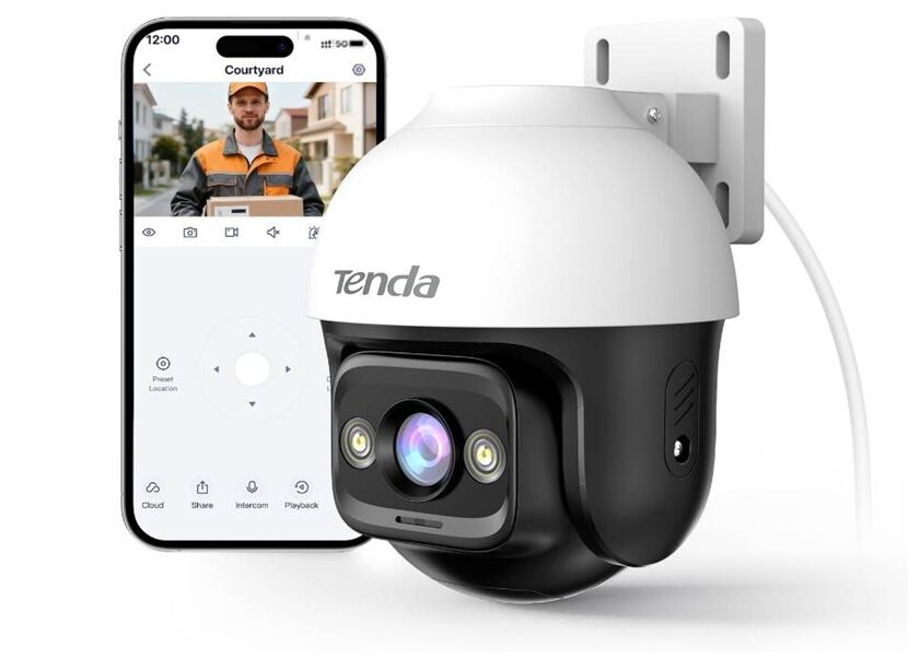 caméra de surveillance 360° wifi extérieure tenda ch3