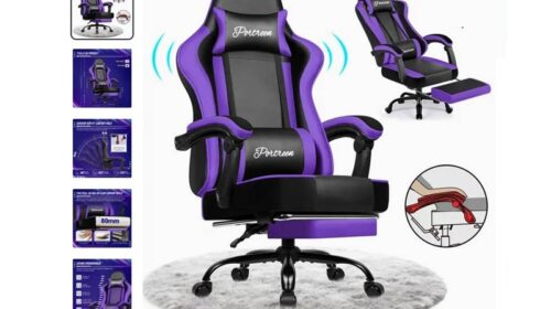 Siège gaming avec repose-pieds pour seulement à 66,29€ : confort longue durée 🎮