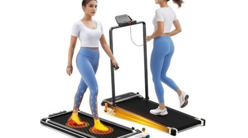 Akluer 520A-B à 209,99€ : un tapis de marche double face avec masseur intégré