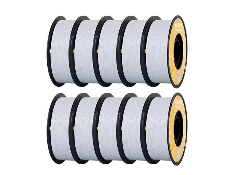 10 rouleaux de filament petg blanc kingroon