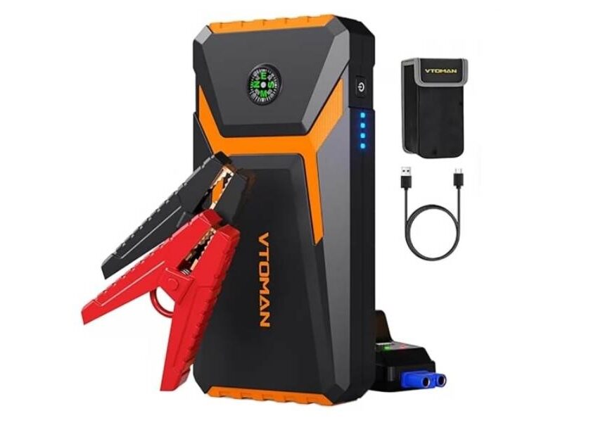 VTOMAN V6 Pro 2000A à 54,99€ : poche, essence 7L et diesel 5L 🚗 booster de batterie vtoman v6 pro 2000a