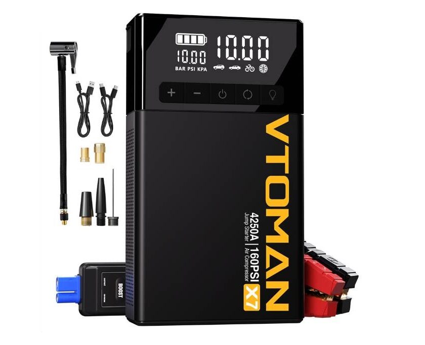 Promotion VTOMAN X7 4250A : booster et gonfleur 2-en-1 à 84,99€ booster vtoman x7