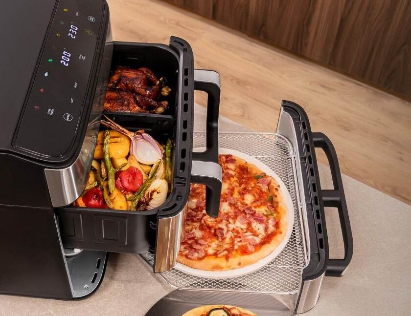 cecofry foodcourt 18000 4pizza+ four à pizza 30 cm et friteuse 9l en 1