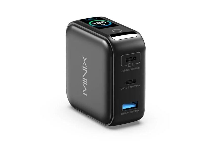 Chargeur GaN MINIX P3 Pro 100W : 3 ports et affichage LED à 49,99€ chargeur gan minix p3 pro 100w 3 ports et affichage led