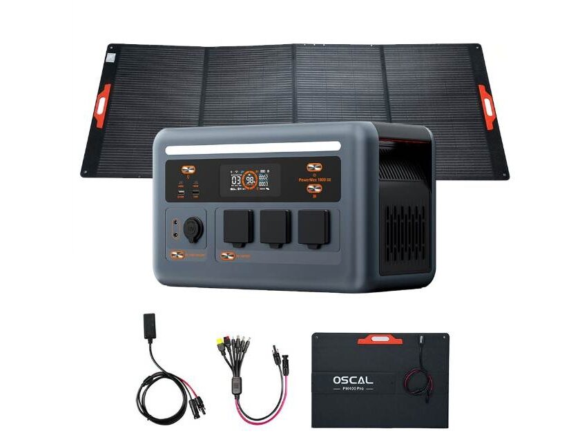 pack station énergie portable blackview oscal powermax 1800 se + panneau 400w