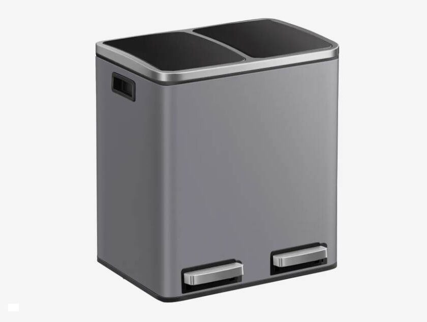 Poubelle à 2 compartiments 15 L SONGMICS à 39,99 € (au lieu du double) : tri facile ♻️ poubelle à 2 compartiments 15 l songmics