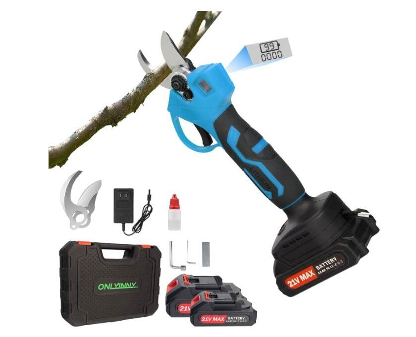 Sécateur électrique 21 V avec 2 batteries OnlyinNY à 48,86 € sécateur électrique 21 v avec 2 batteries onlyinny