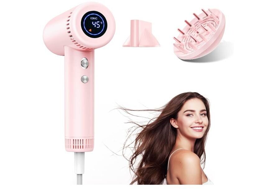 Sèche cheveux Haokoo Pink02 à 52,43€ (-50%) : séchage ultra rapide et cheveux brillants sèche cheveux haokoo pink02 moitié prix
