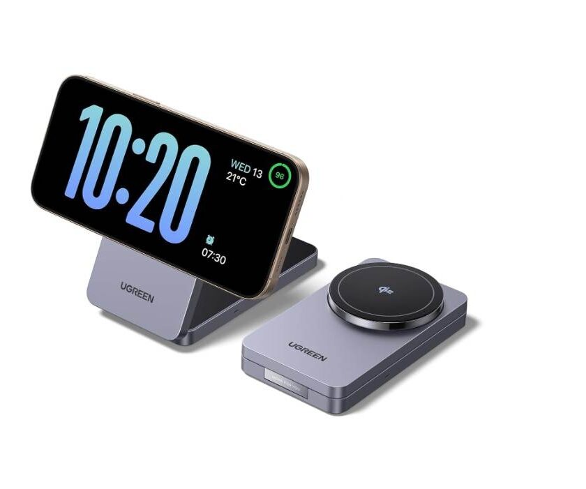 UGREEN MagFlow Qi2 15W à 29,97€ : charge 2-en-1 pratique ⚡ ugreen magflow qi2 15w