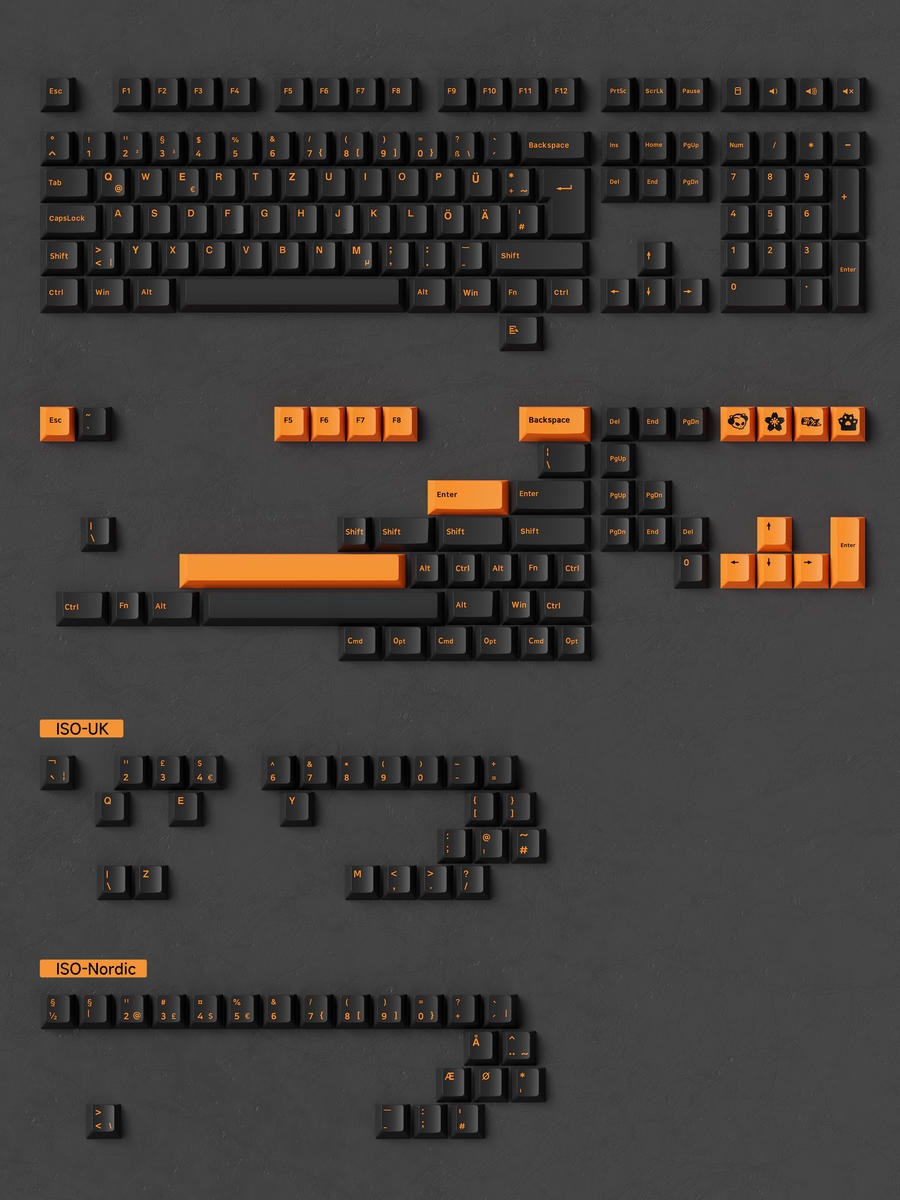 clavier mécanique avec écran et 220 capuchons