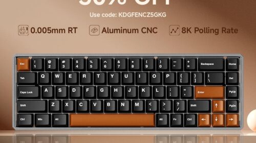 Promo AKKO MOD68 HE ANSI à 44,99 € (-50%) : clavier 65 % aluminium avec cadeau offert