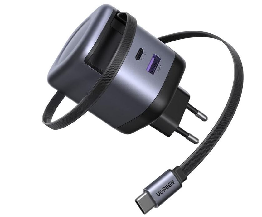 Chargeur USB-C 65W UGREEN Nexode à 29,70€ : câble rétractable et 3 appareils Chargeur USB-C 65W UGREEN Nexode