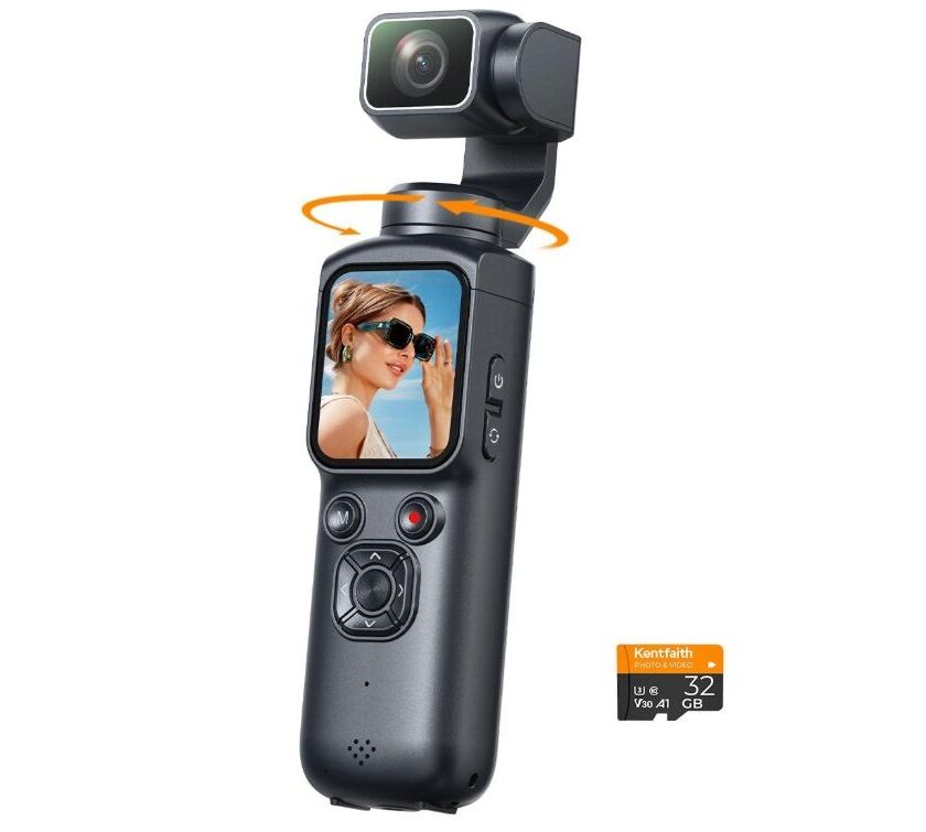 caméra vlogging 4k avec gimbal kentfaith