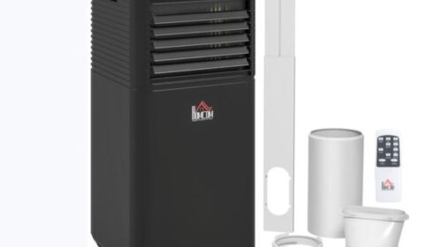Climatiseur mobile 7000 BTU 4 en 1 HOMCOM à 185,90 € : rafraîchissez jusqu’à 26 m² à prix réduit ❄️