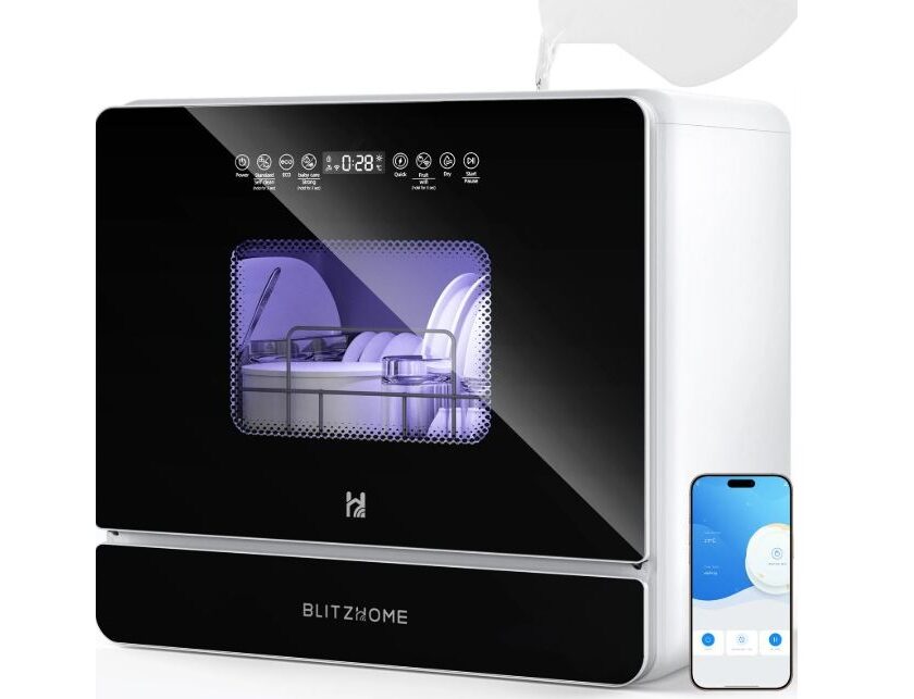 Lave-vaisselle portable connecté BlitzHome BH-6-CDW1 à 253,45 € : gain de place et confort au quotidien 🍽️ lave vaisselle portable connecté blitzhome bh 6 cdw1