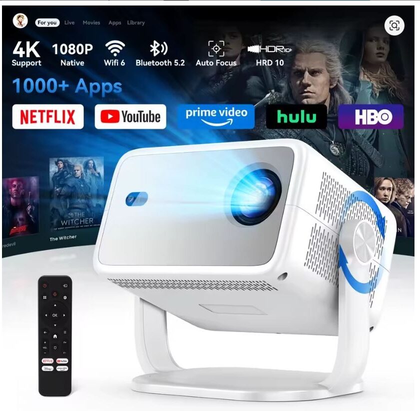 Mini projecteur Huidun PT10 à 186,91€ : cinéma maison Full HD avec Google TV intégré mini projecteur huidun pt10