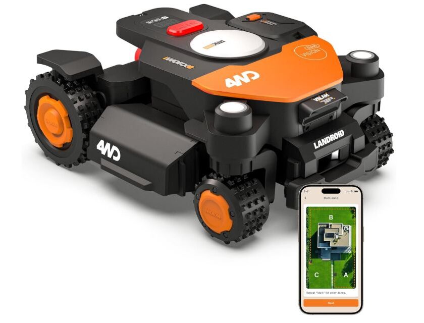 Robot tondeuse WORX Vision Cloud 4WD WR341E : 1375€ au lieu de 1799€, la solution autonome pour terrains complexes 🌿 robot tondeuse worx vision cloud 4wd wr341e