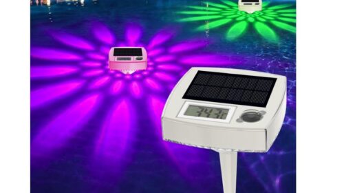 Thermomètre de piscine solaire numérique 2 en 1 sylvwin à 12,99€ (-50%) : eau à bonne température + ambiance lumineuse 🌊