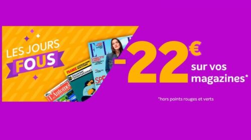 Abonnements magazines avec de fortes remises sur France Abonnements (-22€ sans mini)