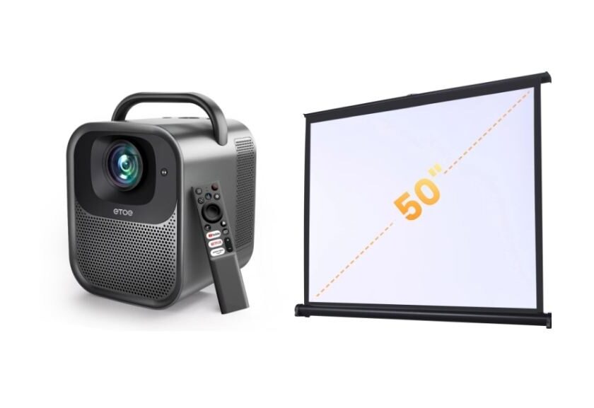 Pack home cinema : vidéoprojecteur ETOE Seal Pro + écran 50 pouces en promotion à 309,99 € pack home cinema vidéoprojecteur etoe seal pro + écran 50 pouces