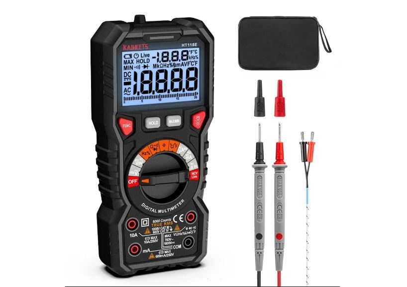 Promo : multimètre KAIWEETS HT118E à 34,99 € – précision 20000 points et sécurité CAT III 1000 V promo multimètre kaiweets ht118e