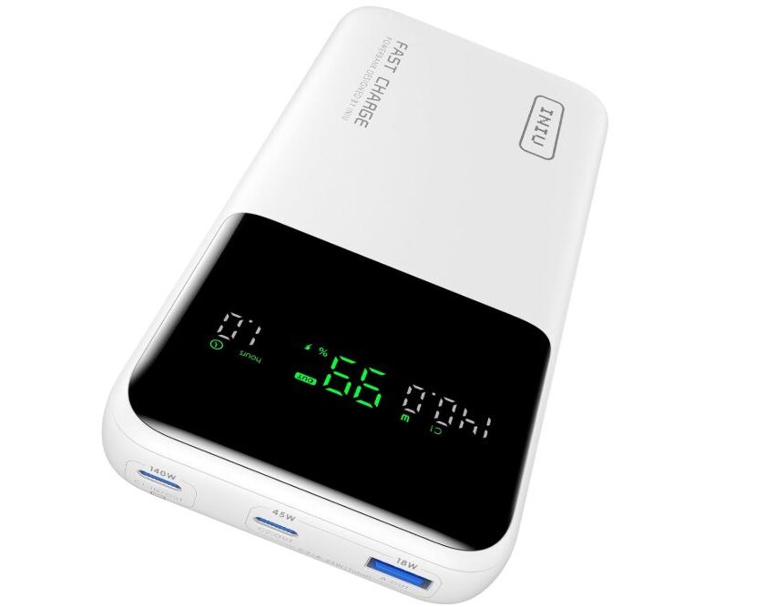 Promotion INIU Cougar P64 à 69,99 € : batterie externe 140 W pour recharger laptop et smartphone ultra‑vite promotion iniu cougar p64
