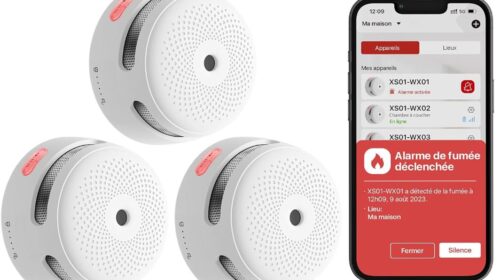 Promotion lot de 3 détecteurs de fumée connectés X-Sense XS01-WX à 70,40 € 🔥