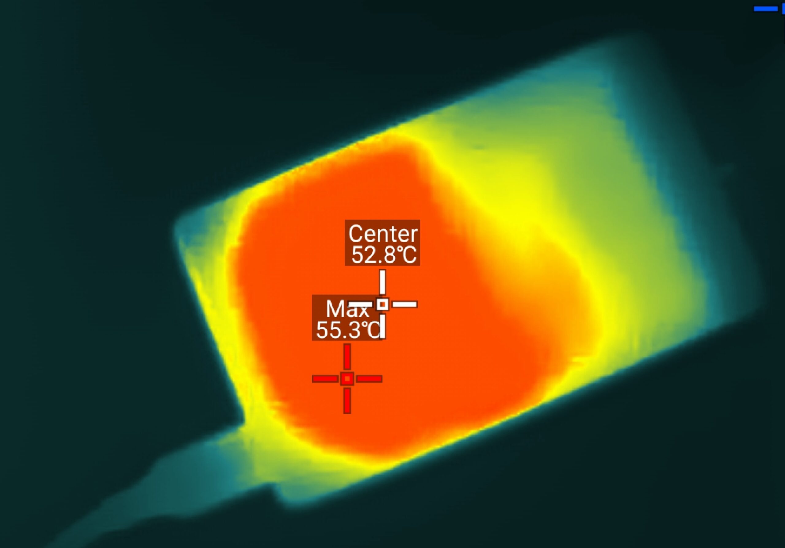 relevés thermiques charge cumulée sur smartphones