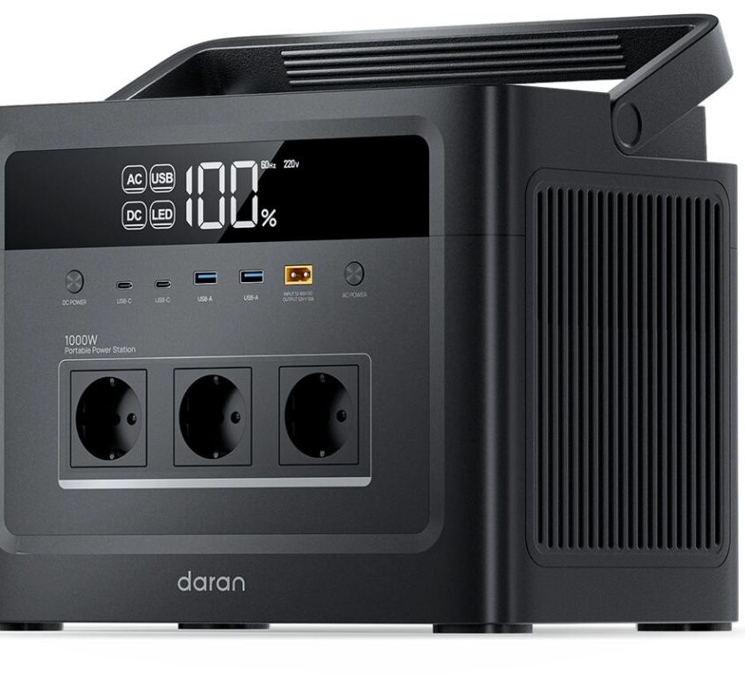 DaranEner Cubus1000 Max (1152Wh / 1000W) en promotion à 349 € : grande capacité à prix réduit station d’alimentation portable daranener cubus1000 max