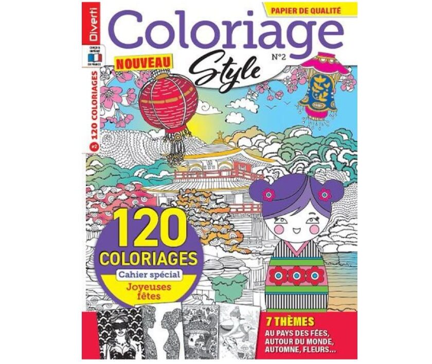 Abonnement magazine Coloriage STYLE pas cher : 10€ ⚡️ l’année abonnement magazine coloriage style pas cher