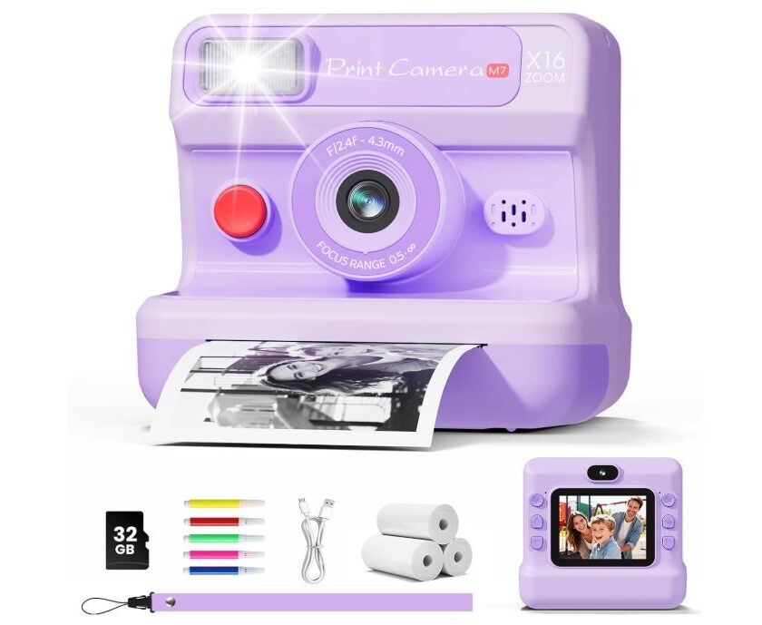 Appareil photo instantané enfant CalineGam à 22,99 € : photo, impression et jeux dans un seul appareil appareil photo instantané enfant calinegam