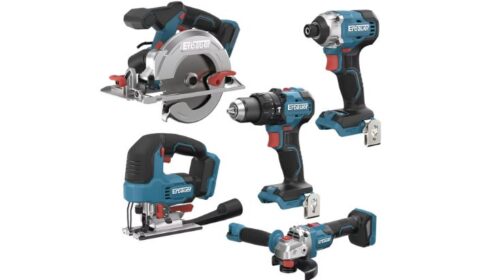 Promo Erbauer 5 outils 18V à 399,90 € : perceuse, meuleuse, visseuse à choc, scies + 2 batteries 4 Ah