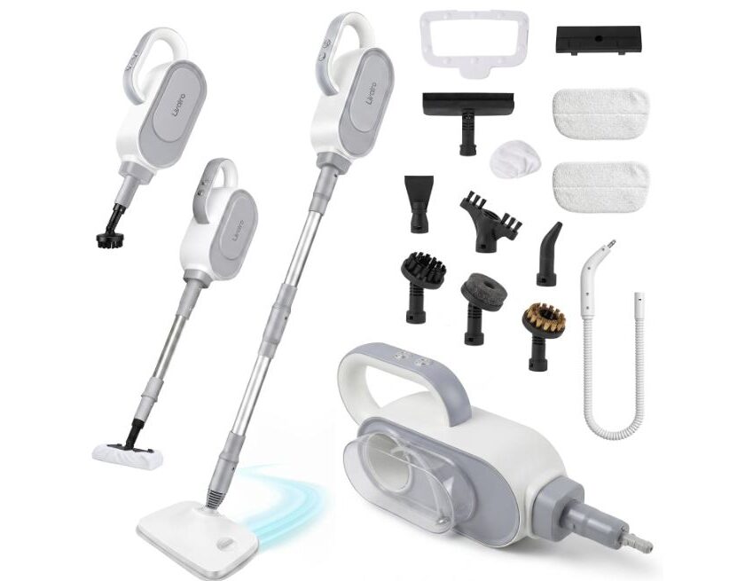 Promo Livatro SteaMop 13 en 1 à 94,99 € : balai vapeur 130 °C avec nettoyeur à main pour toute la maison promo livatro steamop 13 en 1