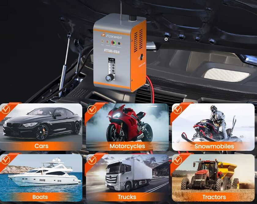 Promotion FOXWELL ST101 PRO Turbo à 52,39 € : détecteur de fuite de fumée pour EVAP, turbo et admission promotion foxwell st101 pro turbo
