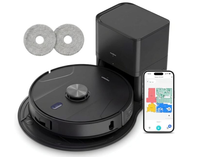 Medion X51 SW+ en promotion à 199,95 € : robot aspirateur 2‑en‑1 avec station d’aspiration promotion medion x51 sw+