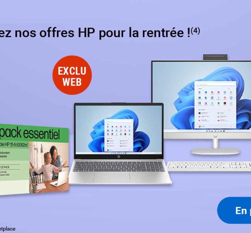 Sélection Rentrée des classes HP chez E.Leclerc : PC portables et de bureau à prix réduits sélection rentrée des classes hp chez e.leclerc