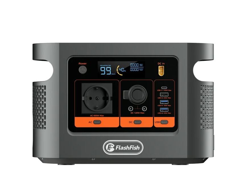 Station FlashFish E106B à prix réduit : 180 € pour 600 W, LiFePO4 et entrée solaire 200 W station flashfish e106b à prix réduit